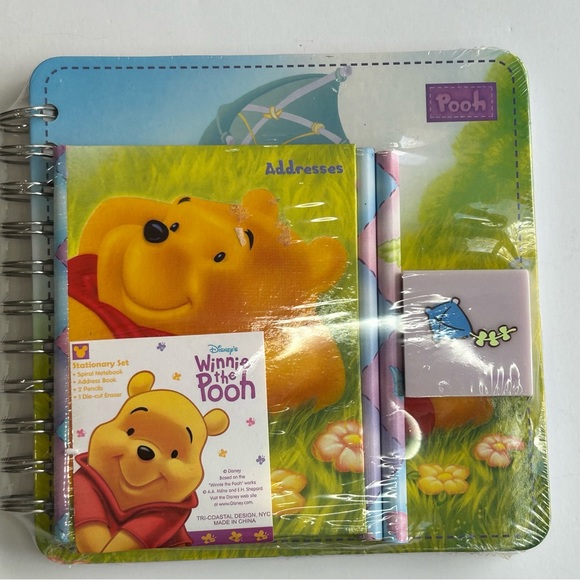Disney | Office | Winnie The Pooh Stationary Set 5 Pieces | Poshmark
